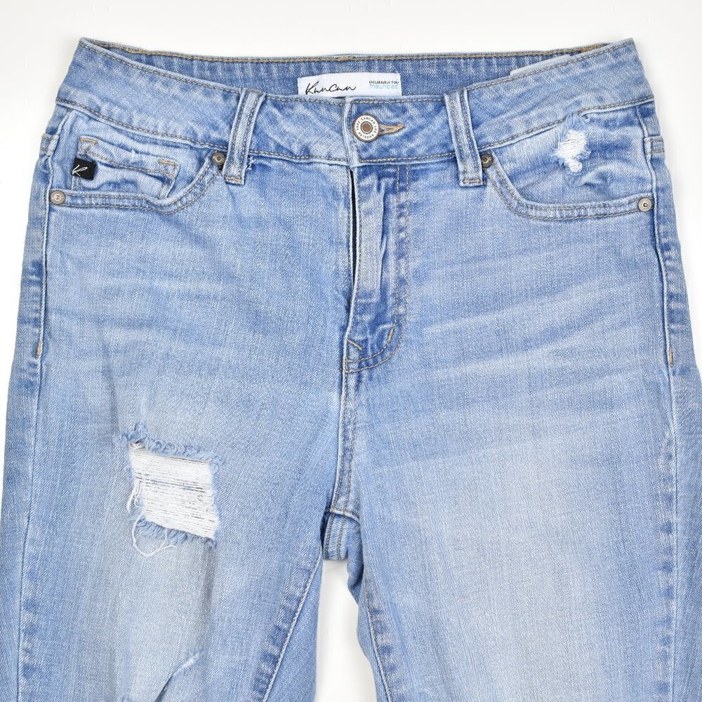 KanCan High Rise Light Wash Distressed Skinny Jeans 27 - Picture 3 of 7